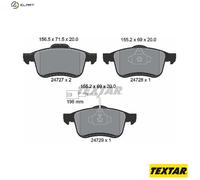 Brake Pad Set For Disc Front Teves System Fits Fiat Opel Vauxhall TEXTAR 2472701