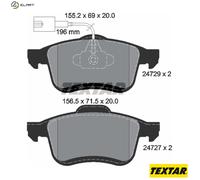 Textar Brake Pad Set 2472901 - Front Disc Brake for FIAT Doblo Opel Vauxhall