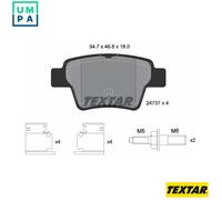 Textar Rear Disc Brake Pad Set 2473701 - Full Set of 4 with Caliper Screws - Fits Peugeot