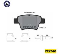 Textar Rear Disc Brake Pad Set 2473701 - Full Set of 4 with Caliper Screws - Fits Peugeot