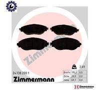ZIMMERMANN 24738.200.1 Brake pad set