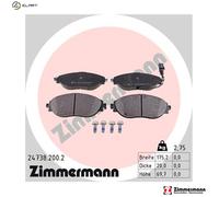 Brake pads 24738.200.2 ZIMMERMANN for VW SEAT SKODA AUDI CUPRA