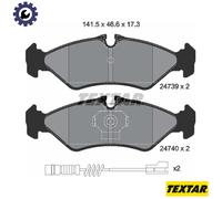 BRAKE PAD SET DISC BRAKE 2473901 FOR VW LT/Mk/II/Bus/28-35/Platform/Chassis 2.3L
