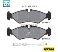 Textar Brake Pad Set 2473901 - Rear disc brake - Fits Mercedes-Benz, VW, Dodge, Freightliner