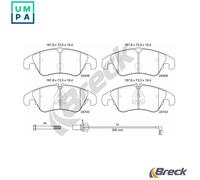BRAKE PAD SET DISC BRAKE 24743 00 551 00 FOR AUDI CMGB/CGLC 2.0L 4cyl A6