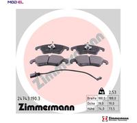 BRAKE PAD SET DISC BRAKE 24743.190.3 FOR AUDI CMGB/CGLC 2.0L 4cyl A6