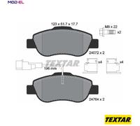 BRAKE PAD SET DISC BRAKE 2476401 FOR FIAT FORD 169 A4.000 1.2L 4cyl 500 C 1.2L