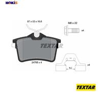 Brake Pad Set For Disc Rear Lucas System Fits Citroen Peugeot TEXTAR 2476501