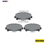 Textar Disc Brake Pad Set 2476601 Front, Genuine OE, Full Set of 4, Fits Honda