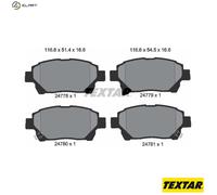 TEXTAR 2477801 Brake Pads Set Front for iQ Cygnet