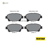 Genuine OE Textar Brake Pads Full Set Of 4 Front 2477801
