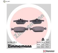 ZIMMERMANN 24796.175.1 Brake pad set