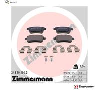 ZIMMERMANN Brake Pad Set 24820.160.2 - Disc Brake - for Renault Clio V, Scenic III, Grand Scenic III