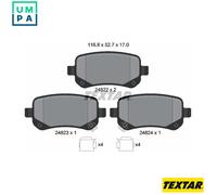 Textar 2482201 Rear Disc Brake Pad Set Fits Chrysler Dodge Fiat VW
