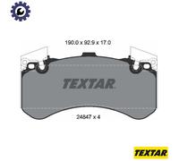 Brake Pads Set 2484701 Front Textar 4G0698151AB 4G0698151AF 4G0698151F