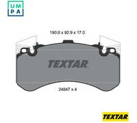 BRAKE PAD SET DISC BRAKE 2484701 FOR AUDI CGXC/CTDA/CREC/CMDA/CTUB 3.0L 6cyl A8