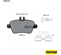 BRAKE PAD SET DISC BRAKE 2484801 FOR MERCEDES-BENZ B-CLASS A-CLASS 1.8L 4cyl
