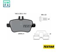 BRAKE PAD SET DISC BRAKE 2484801 FOR MERCEDES-BENZ SLK B-CLASS A-CLASS 1.8L 4cyl