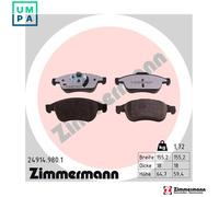 ZIMMERMANN 24914.980.1 Brake pad set