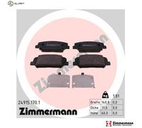 ZIMMERMANN 24915.170.1 Brake pad set