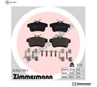 BRAKE PAD SET DISC BRAKE 24922.170.1 FOR CITROEN RHD /AHV /AHS 2.0L 4cyl DS4