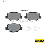 Textar 2492601 Rear Disc Brake Pad Set Fits Toyota