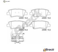BRAKE PAD SET DISC BRAKE 24934 00 702 00 FOR HYUNDAI EMBERA/V SONATA/VI JM NF