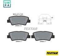 Textar Rear Brake Pads 2493401 - Fits Hyundai, Kia, Ssangyong - Full Set of 4