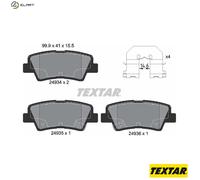 Textar Rear Brake Pads 2493401 - Fits Hyundai, Kia, Ssangyong - Full Set of 4