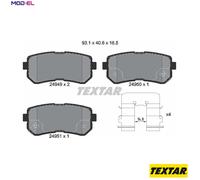 BRAKE PAD SET DISC BRAKE 2494901 FOR HYUNDAI D3FA 1.1L 3cyl i20G4LAG4AG 1.2L i20