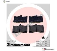 ZIMMERMANN 24965.175.1 Brake pad set