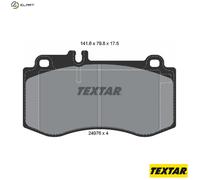 Textar Front Brake Pads fits Mercedes-Benz CLS E-Class 2497601