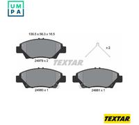 Textar Front Pads fits Honda Jazz Insight City CR-Z Freed Mobilio Shuttle