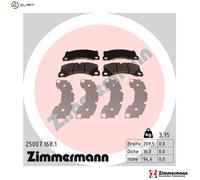 ZIMMERMANN 25007.168.1 Brake pad set
