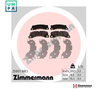 ZIMMERMANN 25007.168.1 Brake pad set