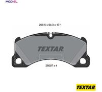 TEXTAR Brake pad set prepared for wear indicator 2500701 Brake pads,Brake pad set, disc brake VW,AUDI,PORSCHE,Touareg (7P5, 7P6),e-tron GT Limousine