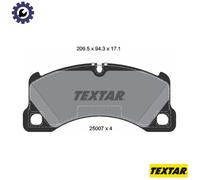 TEXTAR Brake pad set prepared for wear indicator 2500701 Brake pads,Brake pad set, disc brake VW,AUDI,PORSCHE,Touareg (7P5, 7P6),e-tron GT Limousine