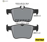 Textar Rear Brake Pads fits Audi A3 VW Golf TT Passat Skoda Superb