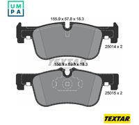 Brake Pad Set Front Teves System Fits BMW 1 Series 2 Series TEXTAR 2501401