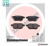ZIMMERMANN 25016.143.1 Brake pad set