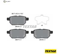 Textar Rear Brake Pads 2501601 - Fits Lexus CT, Aston Martin Cygnet, Great Wall Tengyi - Set of 4