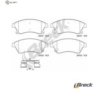 Breck Brakes Brake Pad Set 25031 00 701 00 - for Vauxhall Astra (Mk VI) & Chevrolet