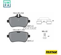 TEXTAR 2507101 Brake pad set