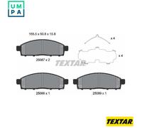 Textar Front Brake Pad Set 2508703 Full Set of 4 1 Year Warranty Fits Mitsubishi L200 Fiat Fullback