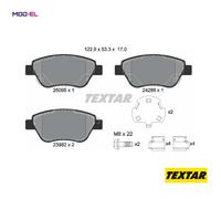BRAKE PAD SET DISC BRAKE 2509501 FOR VAUXHALL OPEL D10/B10XFT 1.0L 3cyl ADAM