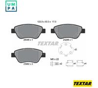 Brake pads 2509501 TEXTAR for OPEL ADAM