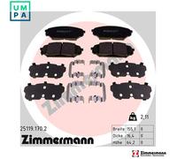Brake pads 25119.170.2 ZIMMERMANN for HYUNDAI ix55
