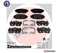 Brake pads 25119.170.2 ZIMMERMANN for HYUNDAI ix55