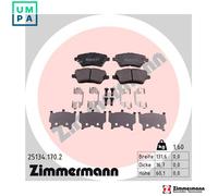 ZIMMERMANN 25134.170.2 Brake pad set