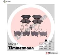 ZIMMERMANN 25134.170.2 Brake pad set